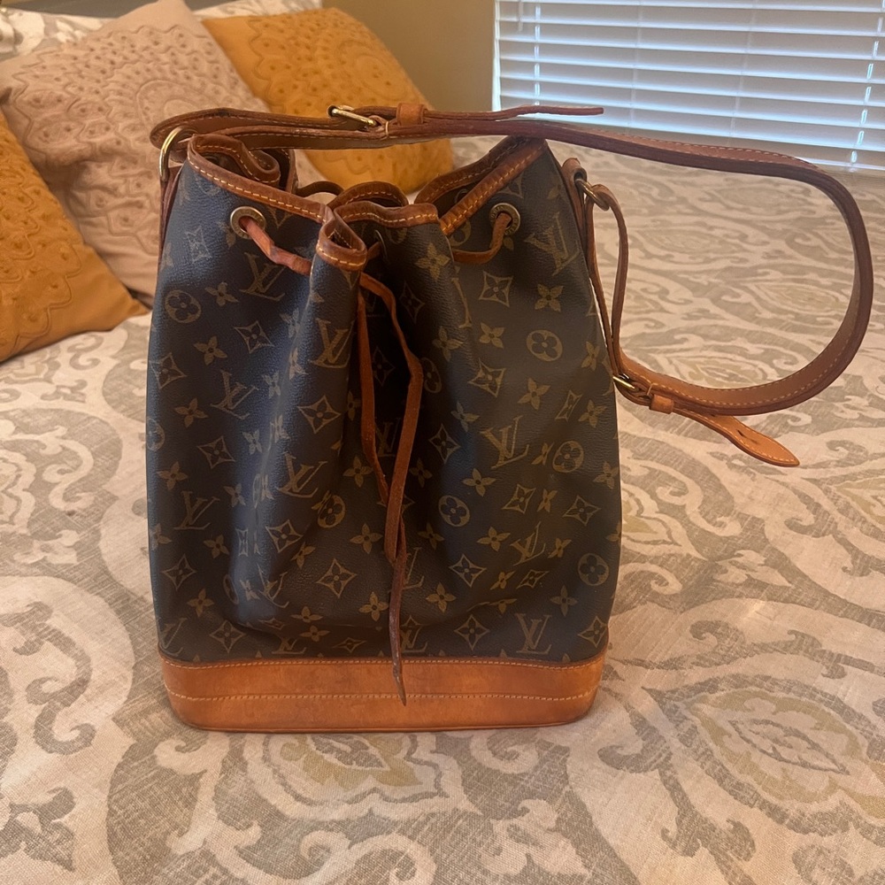 Louis Vuitton Brown Monogram Drawstring Bag